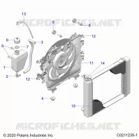 ENGINE, SYSTÃˆME DE REFROIDISSEMENT, RADIATOR, FAN & OVERFLOW BOTTLE