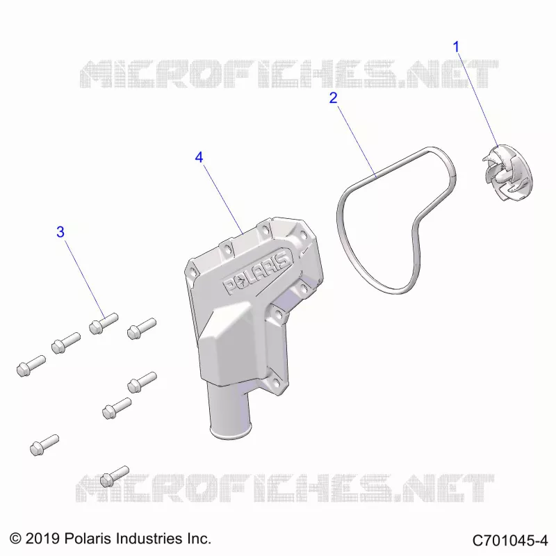 MOTEUR, WATERPUMP IMPELLER AND COVER