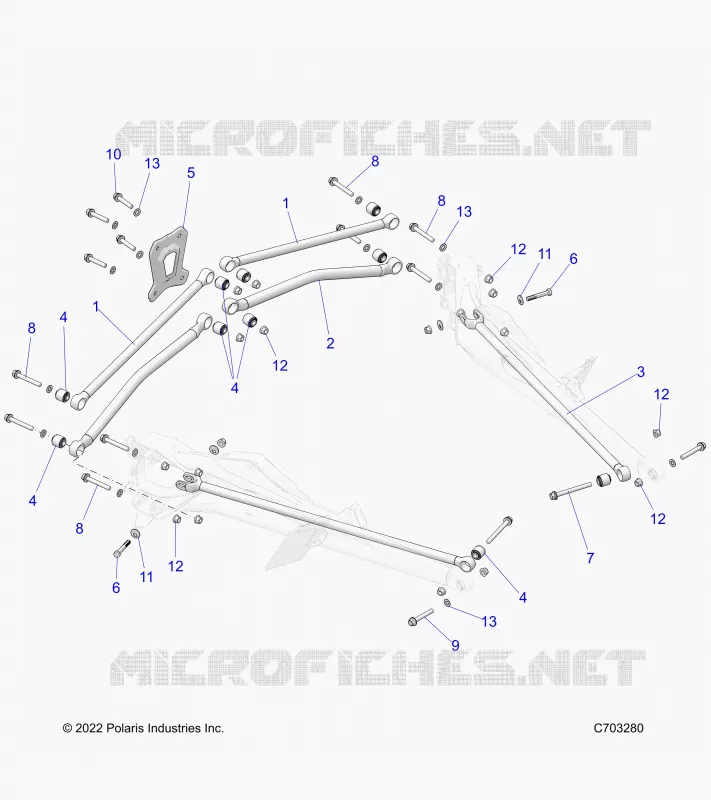 SUSPENSION ARRIERE TRAILING ARMS MOUNTING