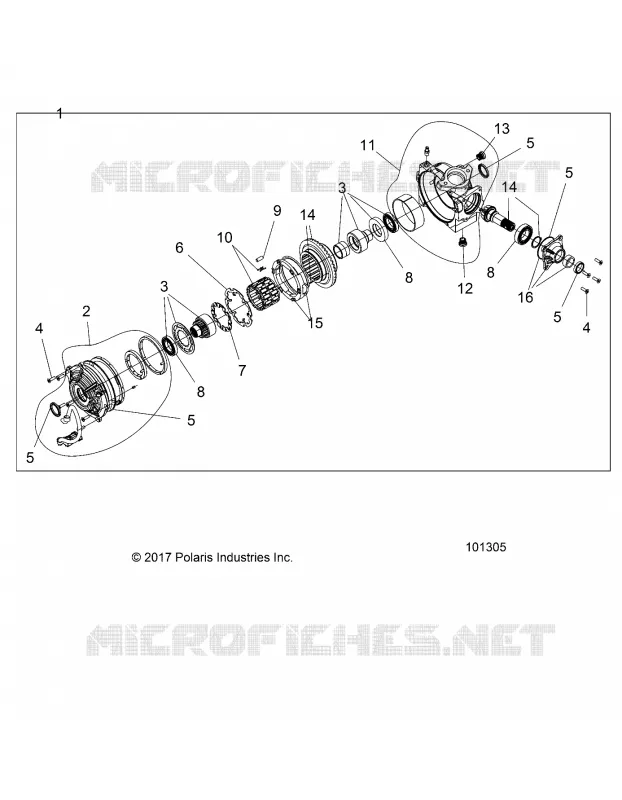 SYSTÈME DE TRANSMISSION, FRONT GEARCASE INTERNALS