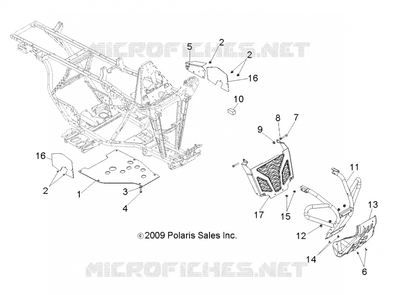 CHASSIS, FRONT PARE CHOCS