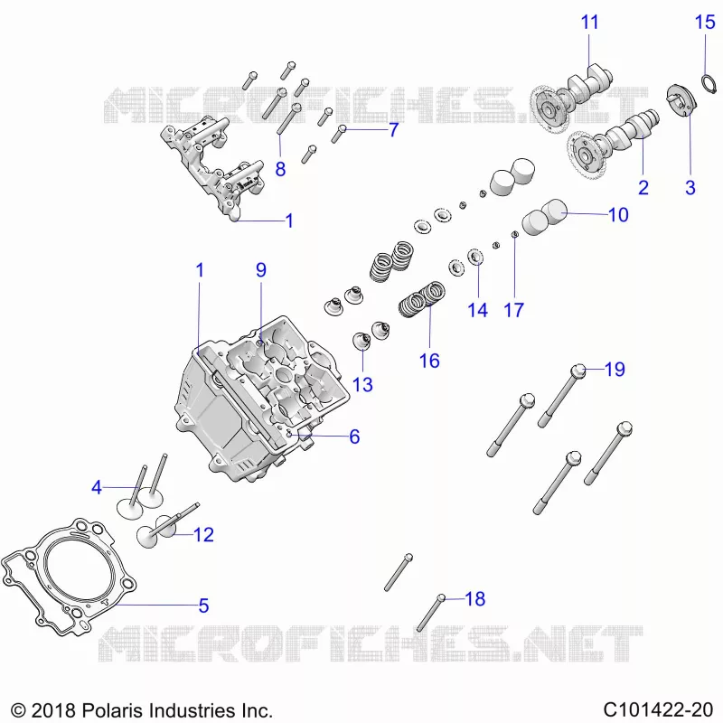 CYLINDRE HEAD, CAMS AND VALVES