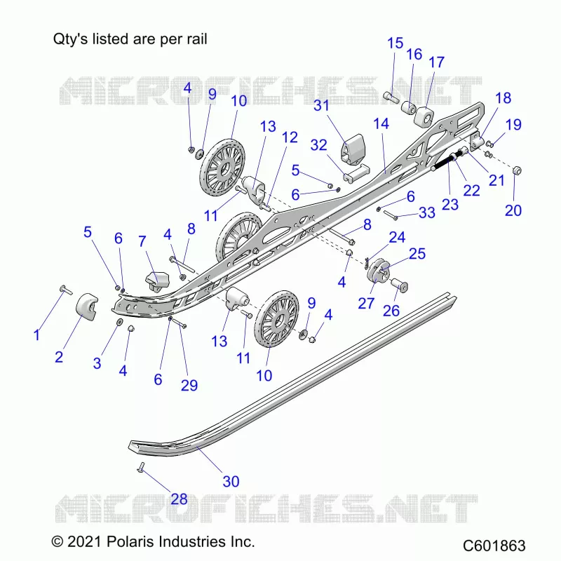 SUSPENSION, RAIL BEAM LH/RH