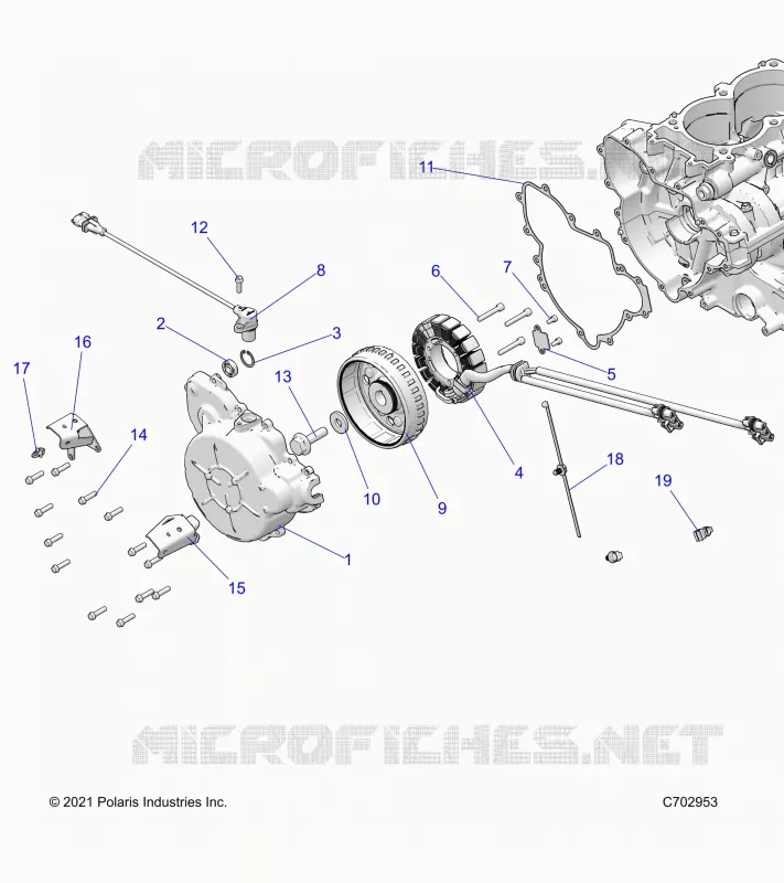 ENGINE, STATOR AND FLYROUE