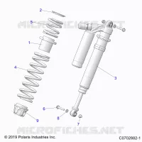 SUSPENSION, AMORTISSEUR AVANT MOUNTING, DELUXE