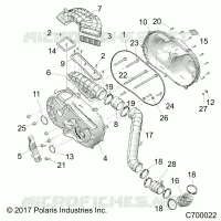 DRIVE TRAIN, COUVERCLE D'EMBRAYAGE AND DUCTING