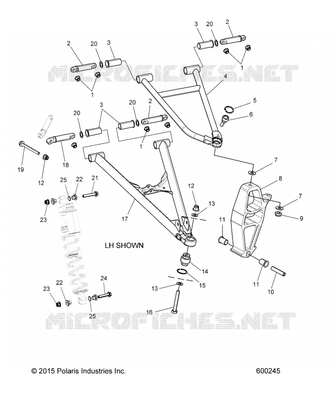 SUSPENSION, CONTROL ARMS, SPINDLE AND AMORTISSEUR MNTG