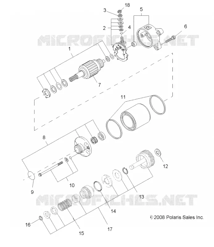 MOTEUR, DEMARREUR