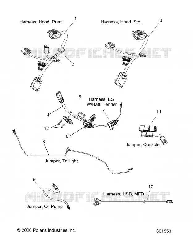 ELECTRICITE, JUMPERS/WIRE HARNESS