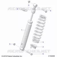 SUSPENSION, AMORTISSEUR AVANT