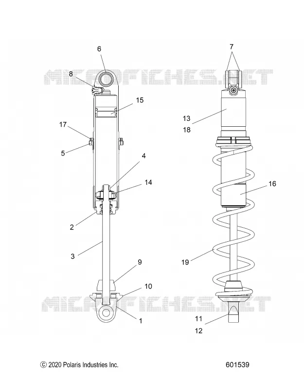 AMORTISSEUR, IFS MONOTUBE 7045528