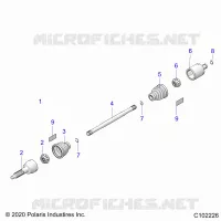 SYSTÃˆME DE TRANSMISSION, REAR DRIVE SHAFT