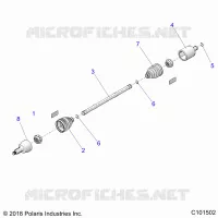 DRIVE TRAIN, DRIVE ARBRE DE TRANSMISSION ARRIERE