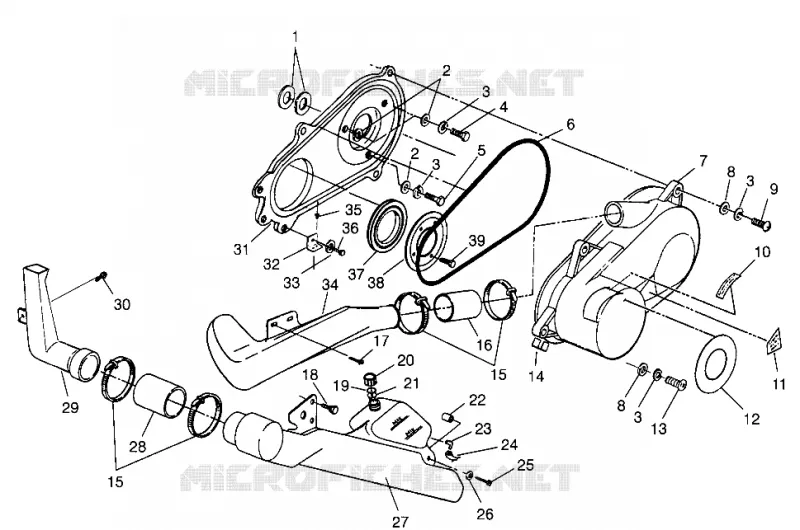 COUVERCLE D'EMBRAYAGE (400) XPRESS 400 W969540 (4935923592C008)