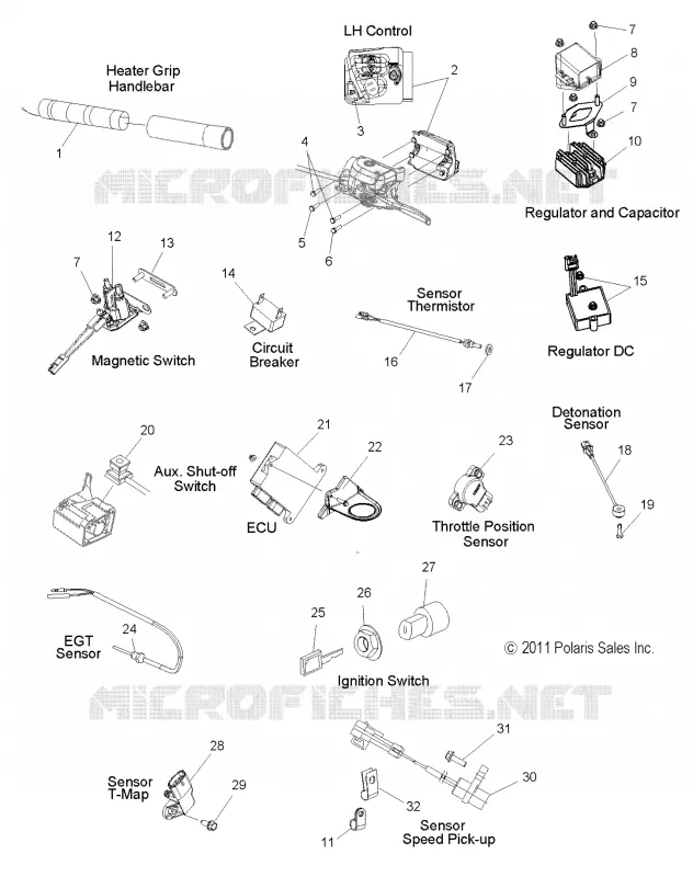 BOUTONS, CAPTEURS and COMPONENTS