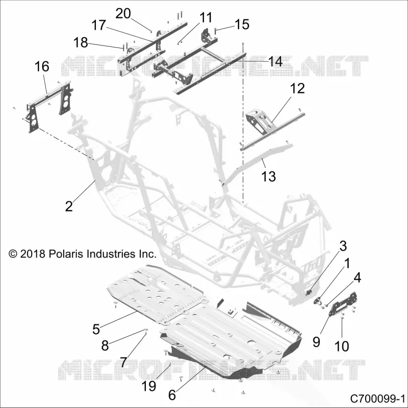 CHASSIS, MAIN FRAME AND SKID PLATES