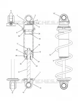 SUSPENSION, AMORTISSEUR AVANT TRACK (CLEAR COIL OVER)