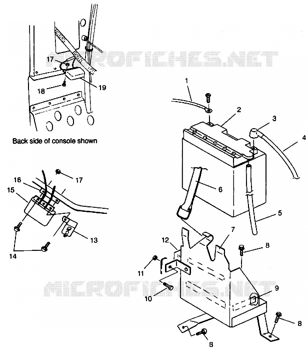 SUPPORT BATTERIE 500 EFI 0942774 and EFI SKS 0942574 (4924982498030A)