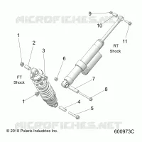 SUSPENSION ARRIERE, SHOCK MOUNTING