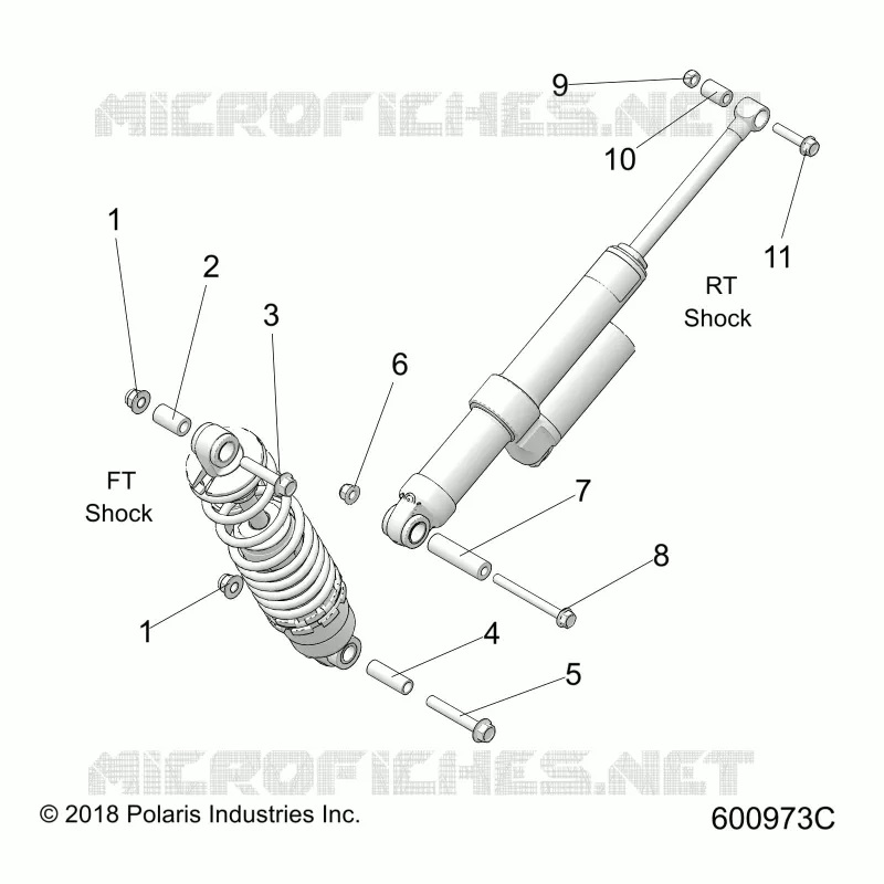 SUSPENSION ARRIERE, SHOCK MOUNTING