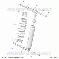 SUSPENSION, AMORTISSEUR AVANT