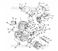 SUPPORT MOTEUR Magnum 2x4 W957544 (4926852685A009)