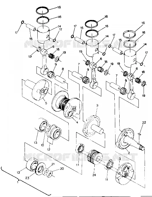 PISTON AND VILEBREQUIN  650 (4915411541039A)