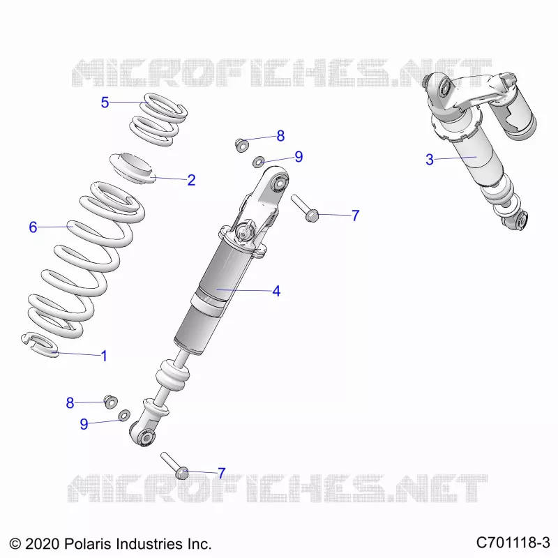 SUSPENSION, REAR SUPPORT AMORTISSEUR 