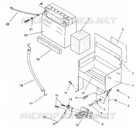 SUPPORT BATTERIE ASSEMBLY 500 EFI / 0930674 and  500 EFI SKS / 0930574 (4922962296028A)