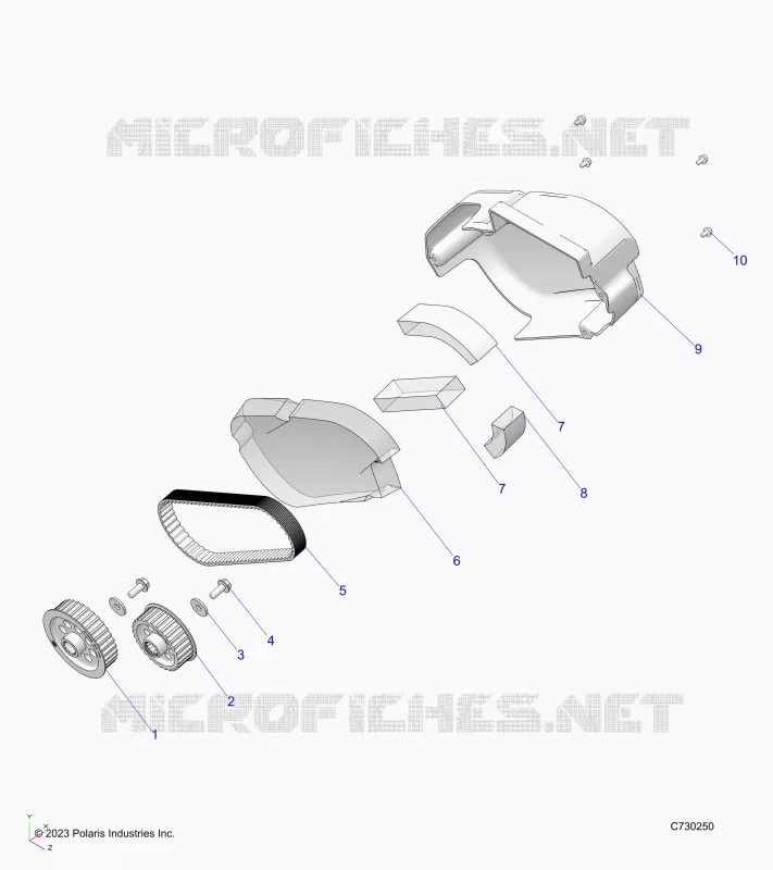 ELECTRICITE, MOTOR-EV, BELT, COVER AND SPROCKETS