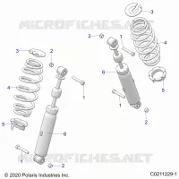 SUSPENSION ARRIERE SHOCK AND MOUNTING