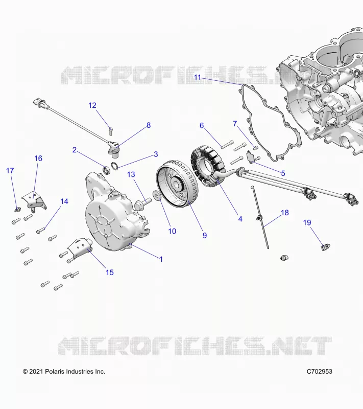 ENGINE, STATOR AND FLYROUE