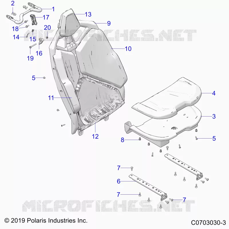 SIEGE ASM., REAR, STANDARD