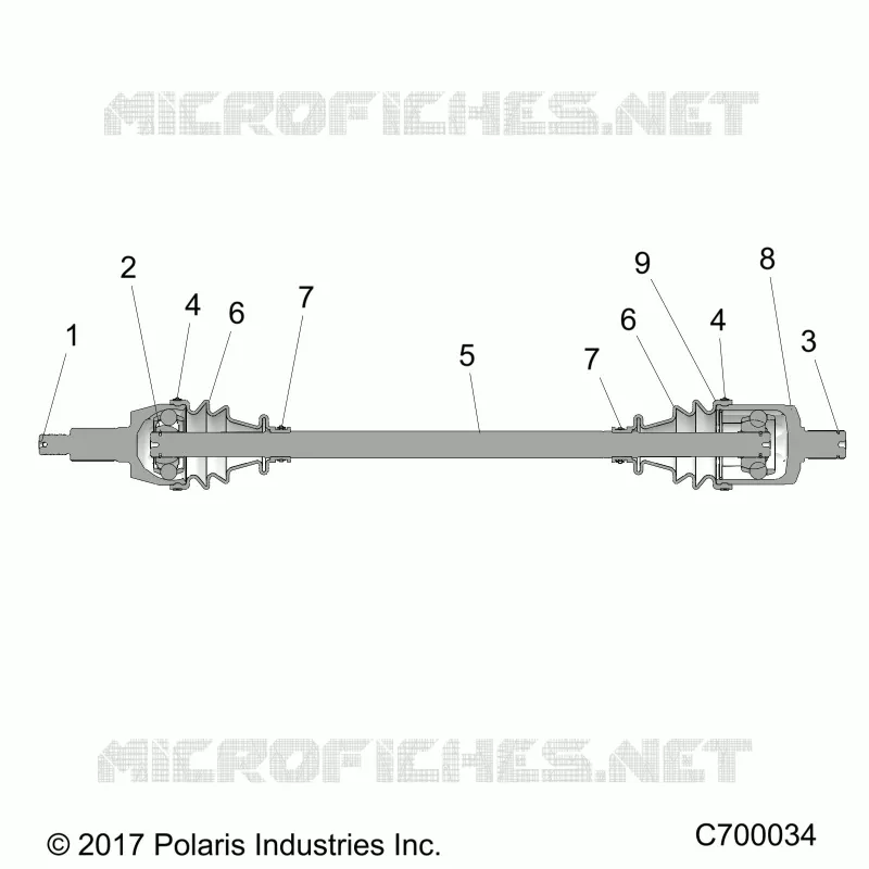 SYSTEME DE TRANSMISSION, FRONT HALF SHAFT
