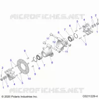SUSPENSION ARRIERE HUBS, CARRIER AND BRAKE DISC