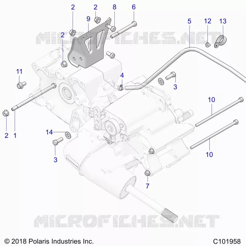 DRIVE TRAIN, MAIN SUPPORT PONT