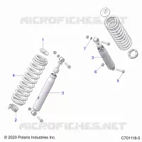 SUSPENSION, REAR SUPPORT AMORTISSEUR 