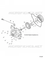 ENGINE, STATOR COVER AND VOLANT MOTEUR