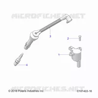 ALLUMAGE COIL, WIRE AND SPARK PLUG