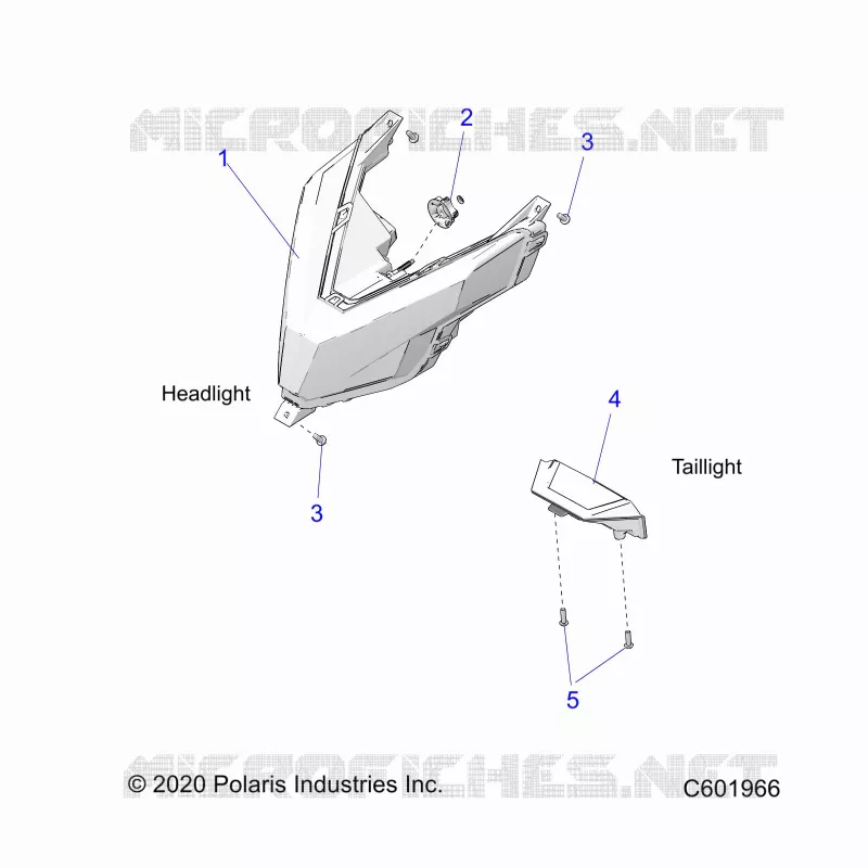 ELECTRICITE, HEADLIGHT AND TAILLIGHT