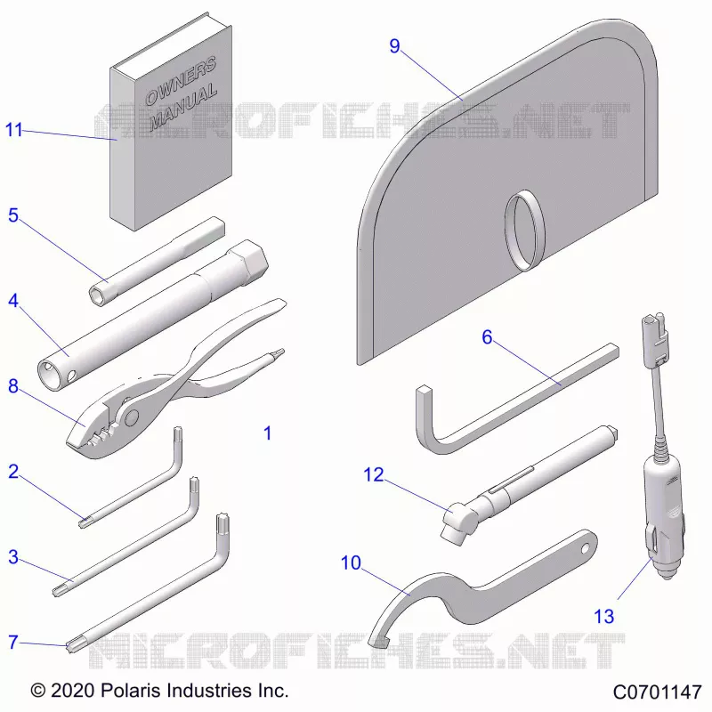 REFERENCE, MANUEL DU PROPRIETAIRE AND TOOL KIT