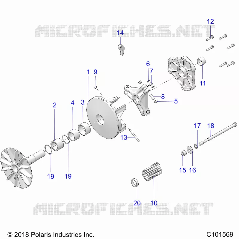 SYSTEME DE TRANSMISSION, PRIMARY CLUTCH