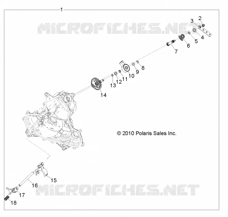 SYSTÈME DE TRANSMISSION, PONT PRINCIPAL FOURCHETTES DE SELECTION