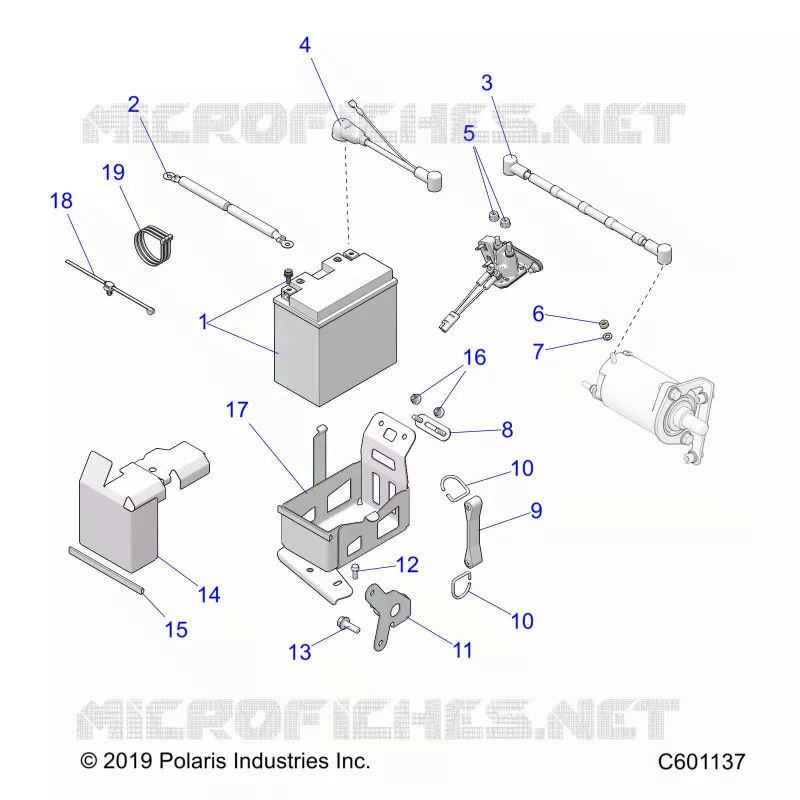 ELECTRICITE, BATTERY BOX  ASM.