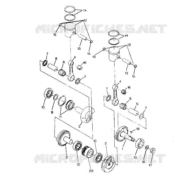 PISTON ET VILEBREQUIN  TRAIL (4921272127041A)