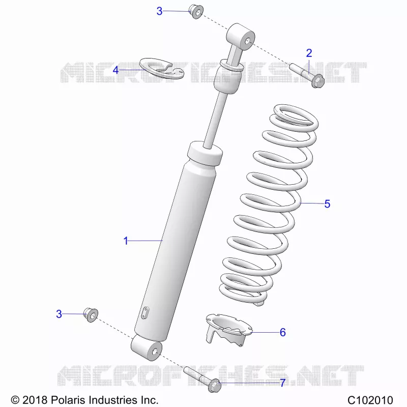 SUSPENSION, AMORTISSEUR ARRIERE
