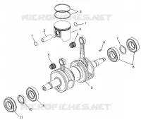 PISTON ET VILEBREQUIN 700 RMK 0970966, 700 SKS 0970566 AND EUROPEAN 700 SKS (4938573857C009)
