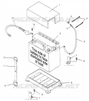 SUPPORT BATTERIE SLX 780 B964287 and Intl. SLX 780 I964287 (4937443744B006)