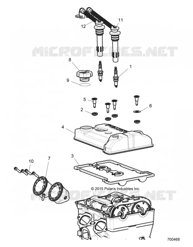 ENGINE, THROTTLE BODY AND COUVERCLE SOUPAPE