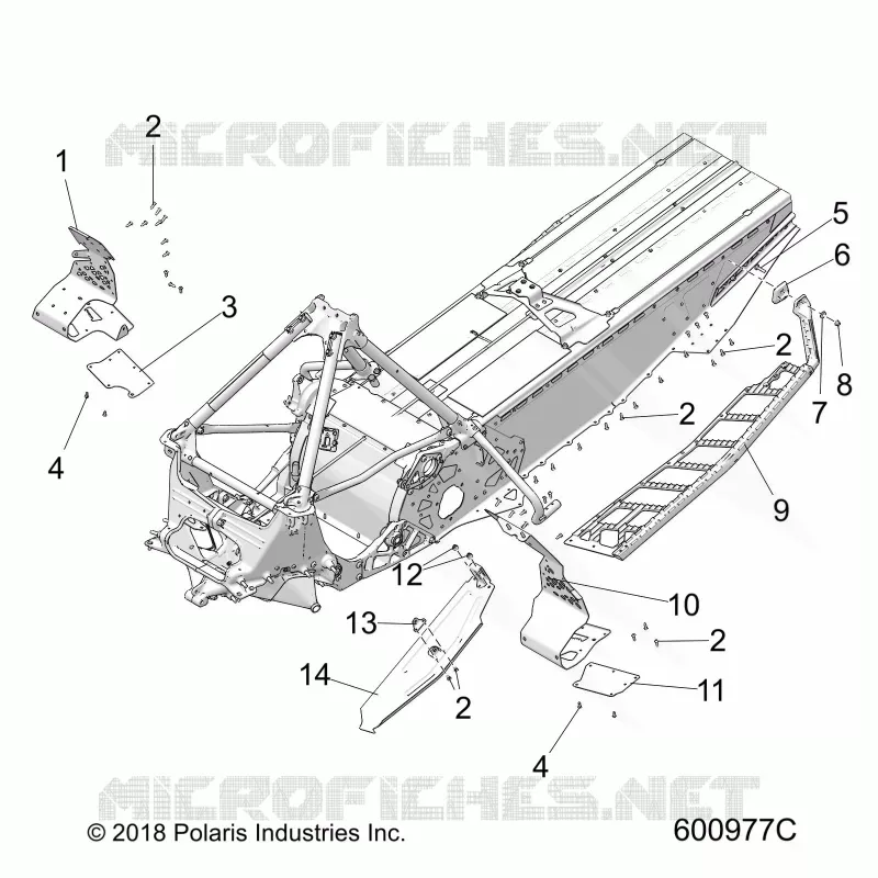 CHASSIS, PROTECTION D'EMBRAYAGE/FOOTRESTS/RUNNING BOARDS